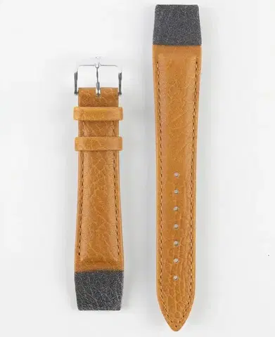 Řemínek Hirsch Camelgrain OE - medový - 10 mm - M – Střední délka - 8 mm - Zlatá