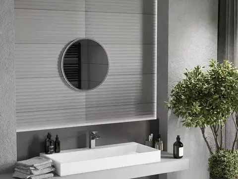 MEXEN Loft zrcadlo 40, nerezový rám 9850-040-040-000-10