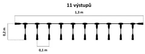 DecoLED T rozbočovač - 11 výstupů, bílý