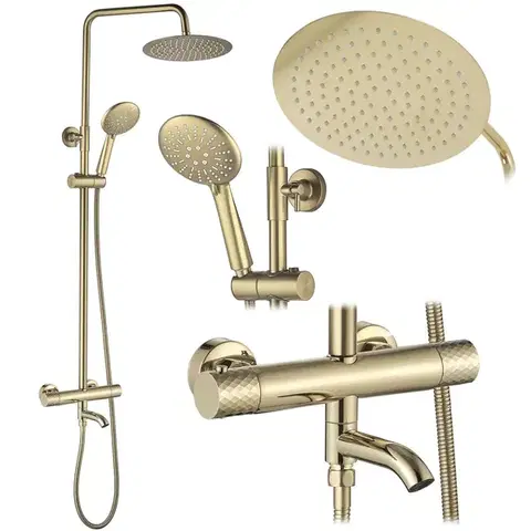 REA Sprchová sada s termostatem LUNGO Diamond Gold REA-P5960