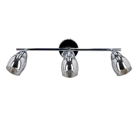 Stropní lampa Virginia s chromovým páskem, e14, zrcadlové stínidlo