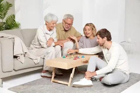 Bambusový stůl na puzzle a deskové hry 4v1