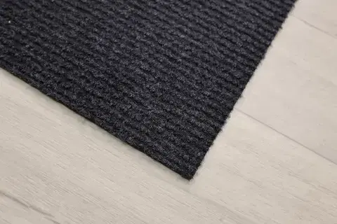 Vopi, Kusový koberec Quick step antracit, 133x190, šedá, chodba / předsíň