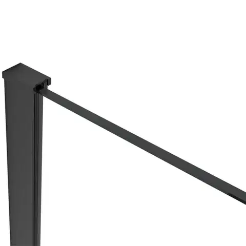 CERANO Profil pro sprchové zástěny Walk-in Onyx Half 8 mm černá matná 15 mm CER-676783