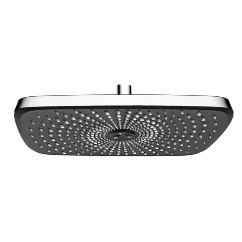 Mereo Sprchový set s tyčí, hadicí, ruční a talíř. hranatou sprchou, černá CB95001SB2