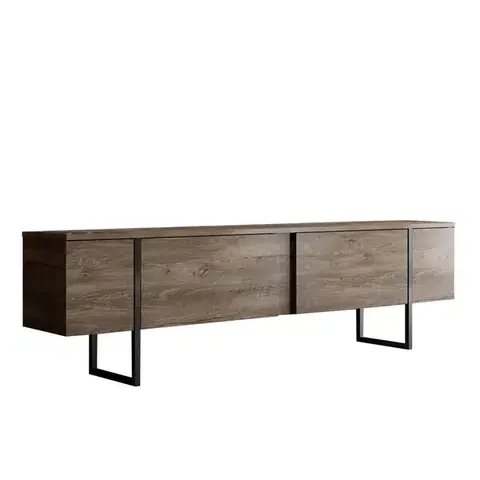 Televizní stolek Luxe Walnut and Black