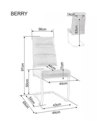 Signal Čalouněná jídelní židle BERRY BREGO olivová