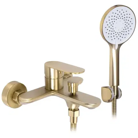 REA Vanová nástěnná baterie DROP Brush Gold REA-B6399