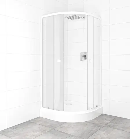SAT Set sprchového koutu a vaničky, čtvrtkruh 90x90 cm Multi Basic SIKOBKMUS90CH0 SIKOBKMUS90CH0