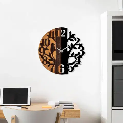 Dekorativní dřevěné nástěnné hodiny Wooden Clock - 71