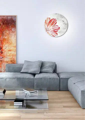 Stropní lampa s pružinou E27 červená