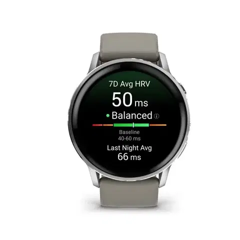Garmin Venu® 4 - 45 mm Silver / Silver Gray silikonový řemínek 010-03014-01