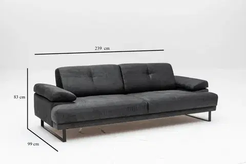 Trojmístná rozkládací pohovka Mustang - Anthracite