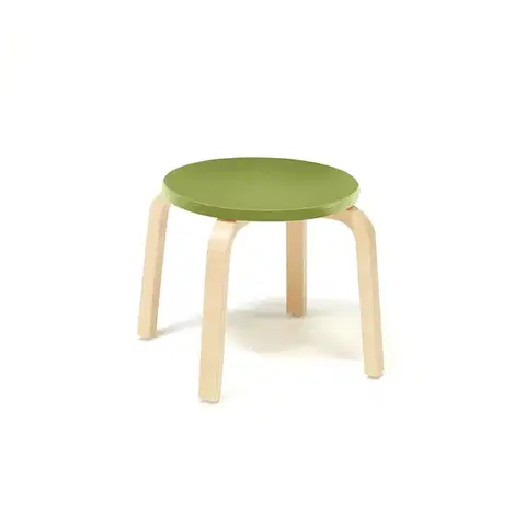 Stolička NEMO, výška 330 mm, bříza, zelená