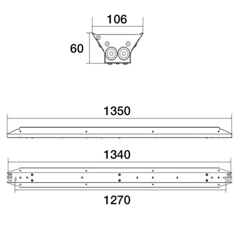 SLC LED průmyslové svítidlo Fender 1200 ocel 6100/7561/8949/10575lm 4000K Ra80 IP23 90°