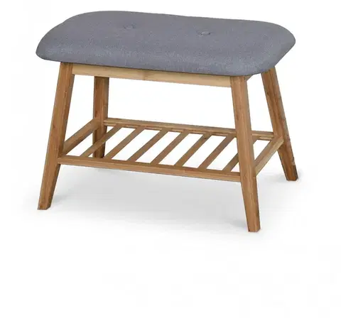 HALMAR Botník Bom bambus/šedý 1