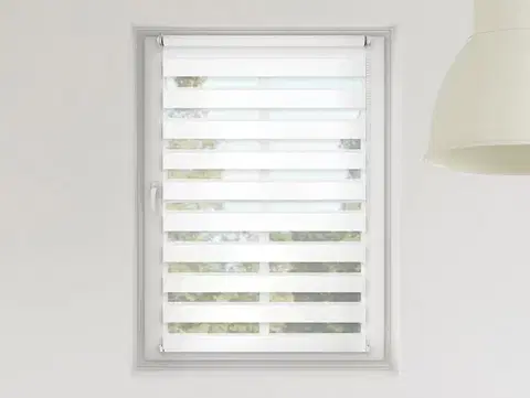 FEXI Roleta Den a noc, Luxus nature sněhobílá, A 01500, 200x124 cm