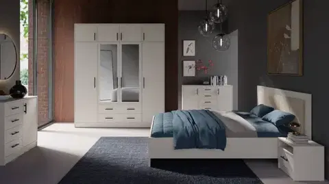 Meblar Manželská postel SMART SR6 | cashmere 140 x 200 cm