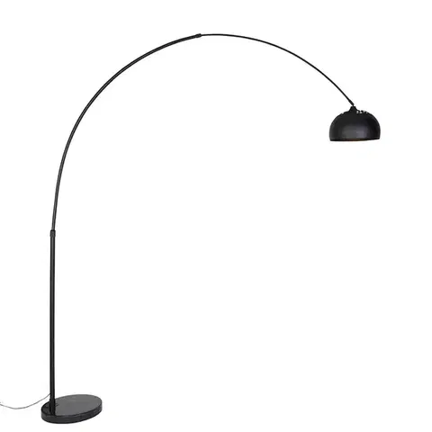 Moderní oblouková stojací lampa černá - XXL