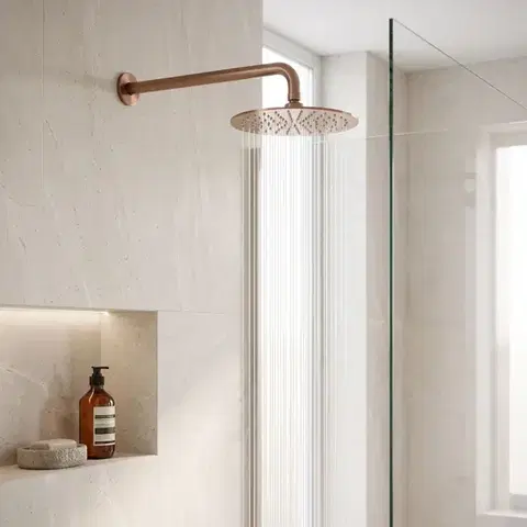 REA Kulaté sprchové rameno JS-9021 40cm Brush copper REA-P6851