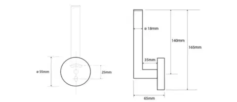 SAPHO X-ROUND COPPER držák toaletního papíru rezervní, měď mat XR701PG