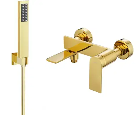 MEXEN/S Zero SET vanová baterie s příslušenstvím R02, zlatá 7113R02-50
