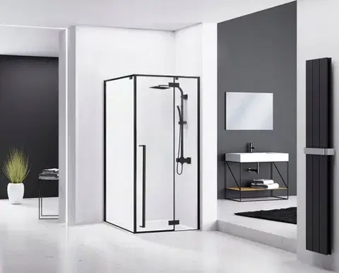 REA SPRCHOVÝ KOUT FARGO 90X120 BLACK MAT ČERNÁ REA-K3214