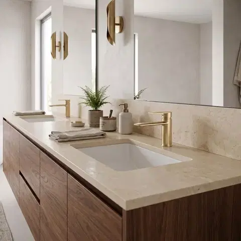 REA Umyvadlová baterie Veneta Brush Gold Nízka REA-B3010