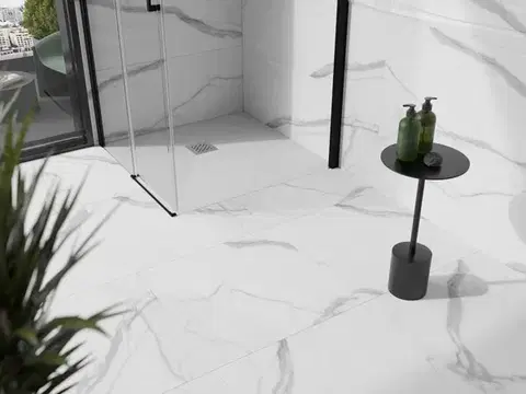 MEXEN Stone+ Sprchová vanička čtvercová 70x70, bílá 44107070