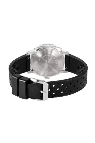 Nivada Grenchen Depthmaster Numerals - Black Leather White Stitching