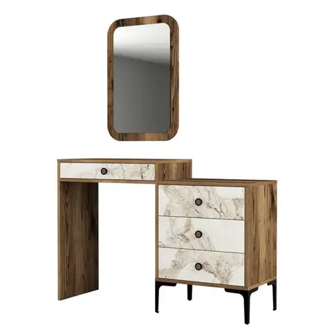 Toaletní stolek Lizbon 545 - Walnut, White