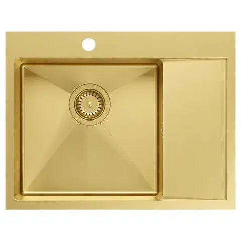 Quadron Ocelový dřez RUSSEL 116 Gold HB7911PVDBSG1