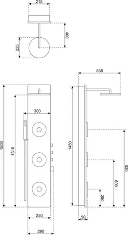 KERRA Sprchový panel s hydromasáží Tore (bílý) 5907548105509