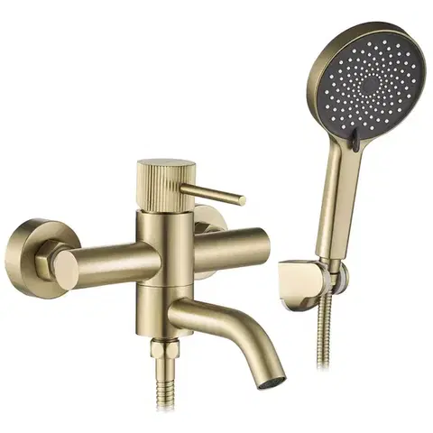 REA Vanová baterie Lungo Stripe Gold  Brush REA-B8055