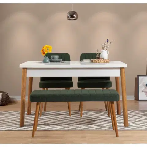 Set stolu a židlí (4 kusy) Costa Atlantic White-Green