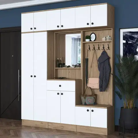 Předsíňová sestava Ewa White and Walnut