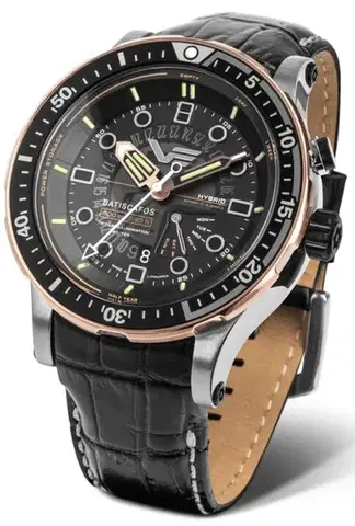 Vostok Europe Batiscafos Hybrid PX84-511E769 - Černý silikonový řemínek