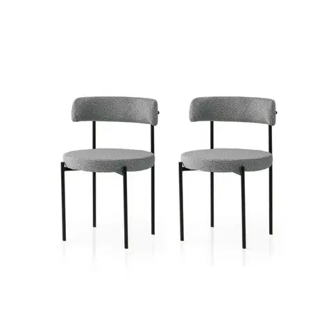 Sada jídelních židlí Gini Dark Grey and Black, 2 ks