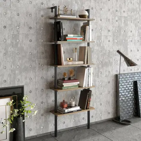 Regál Piante Black and Walnut