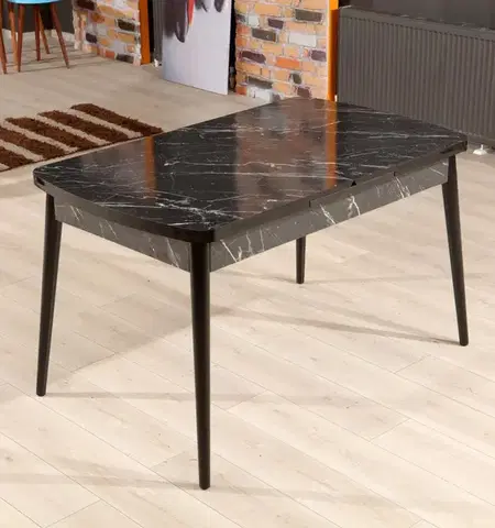 Extendable Dining Table Bendir - Black