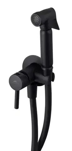 Rubineta Baterie s bidetovou sprškou ULTRA U-30 NEW BLACK, černá barva OLBAU30NEWBK