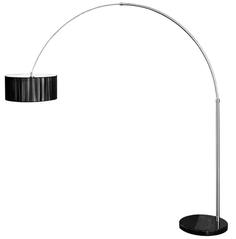 Estila Moderní nastavitelná stojací lampa Extenso černá