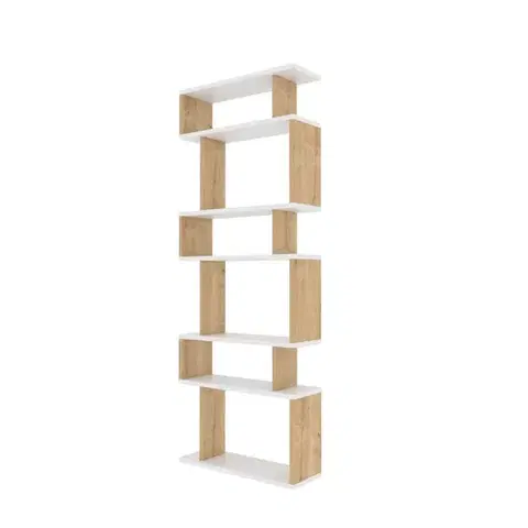 Knihovna Bates - White, Oak