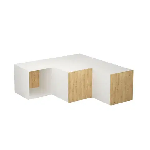 Televizní stolek Compact White and Oak