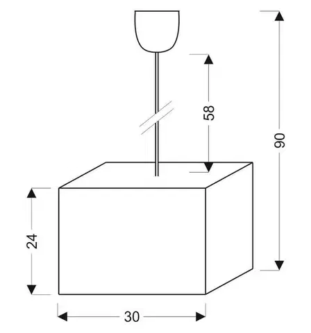 Závěsná stropní lampa 1X60W E27 šedá BASIC