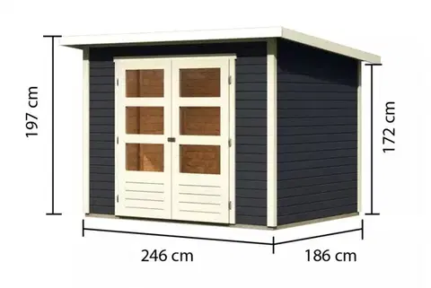 Dřevěný zahradní domek STOCKACH 3 Lanitplast
