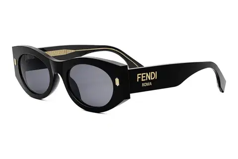 FENDI Roma Black Oval Sunglasses - ONE SIZE (52)