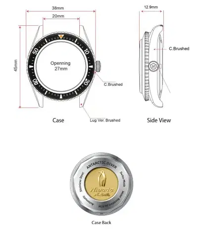 Nivada Grenchen Aquamar Black - Flat Link Bracelet