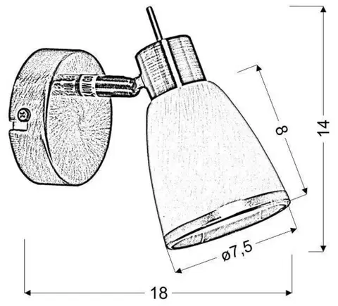 Patinovaná/bílá nástěnná lampa Lampa Regent