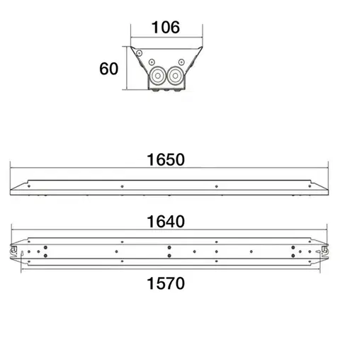 SLC LED průmyslové svítidlo Fender 1500 ocel 16200lm 4000K Ra80 DALI IP23 90°